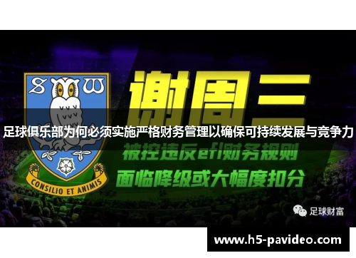 足球俱乐部为何必须实施严格财务管理以确保可持续发展与竞争力